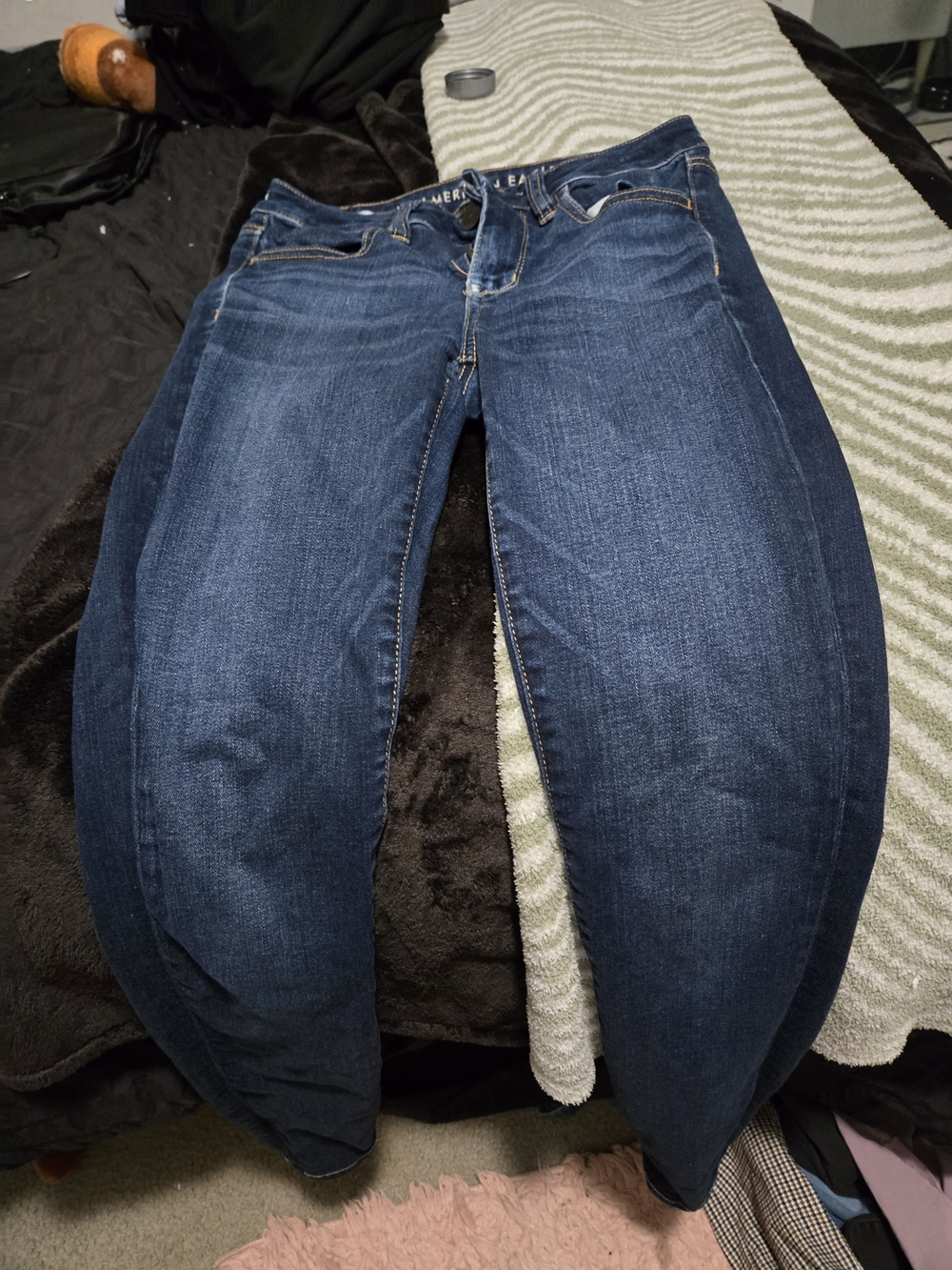American Eagle Outfitters Dark Blue Skinny Jeans Size 4L